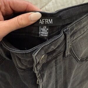 AFRM Black Grey High-Waist Jeans